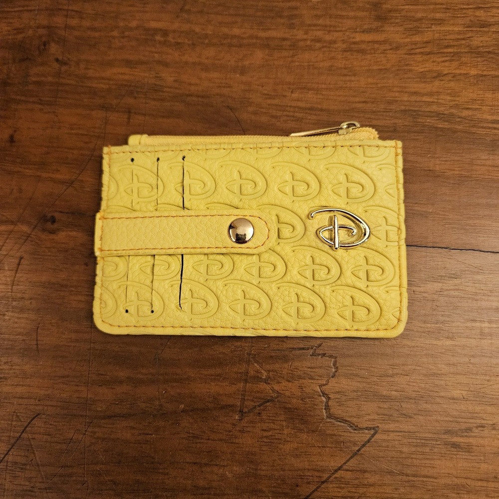 Disney Buckle‎ Down Signature Cardholder Wallet Yellow Embossed All Over